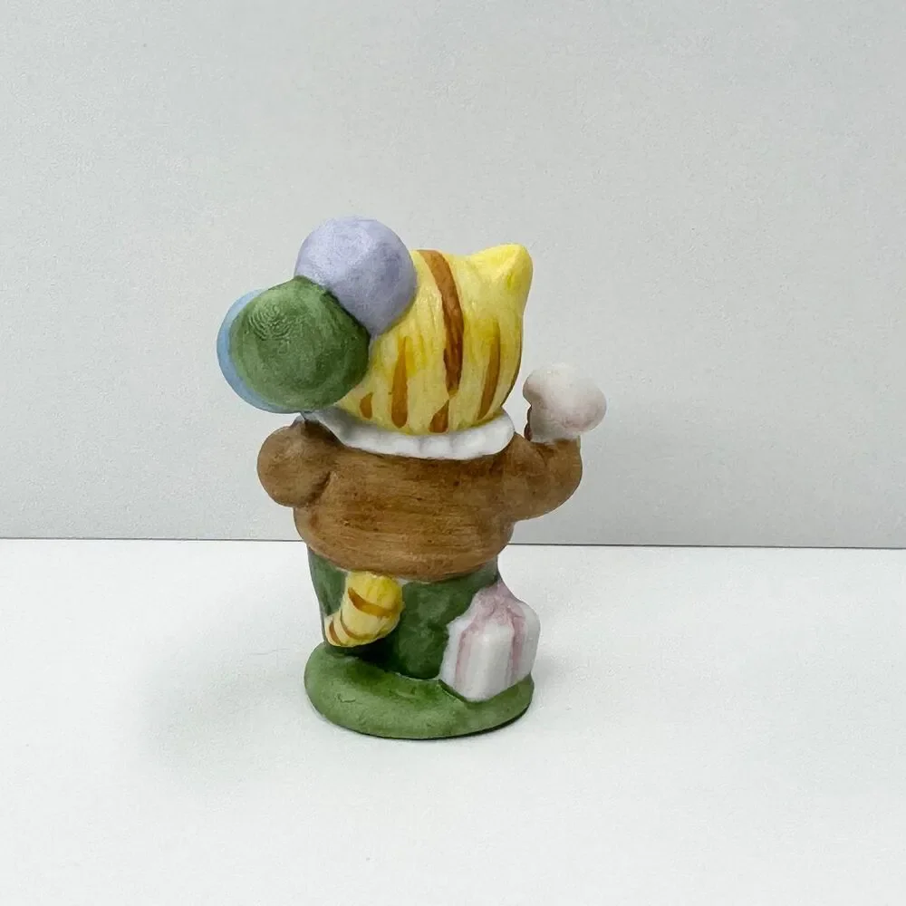 1990 Schmid Kitty Cucumber Mini Cat Figurine Balloons Ice Cream Party Treat - Picture 6 of 8